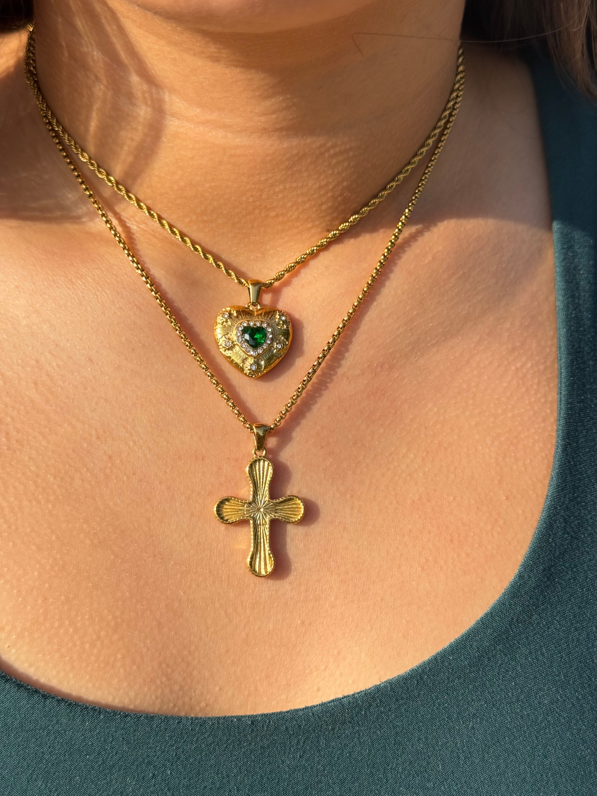Sunset Cross Necklace