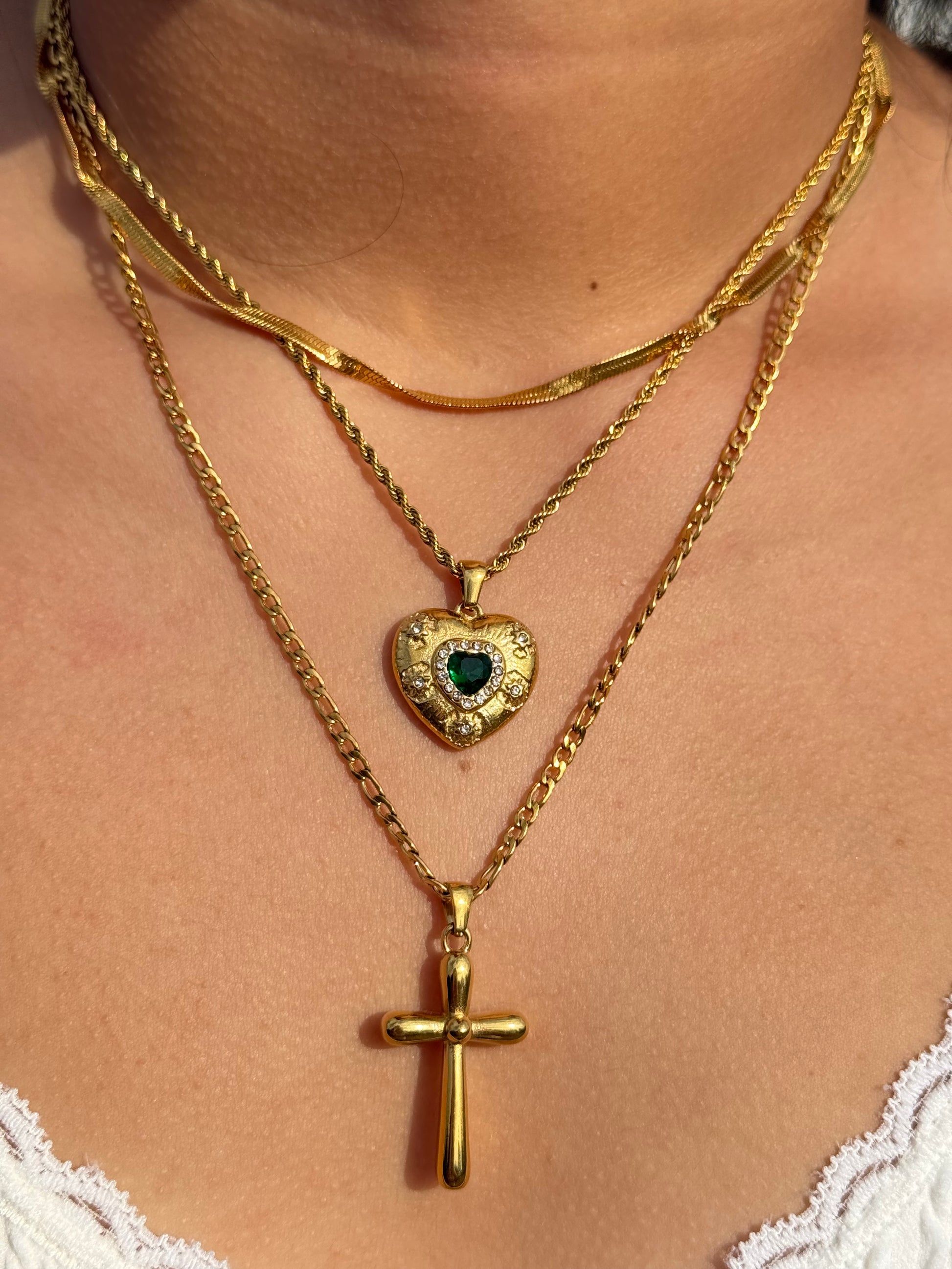 Bubble Cross Necklace